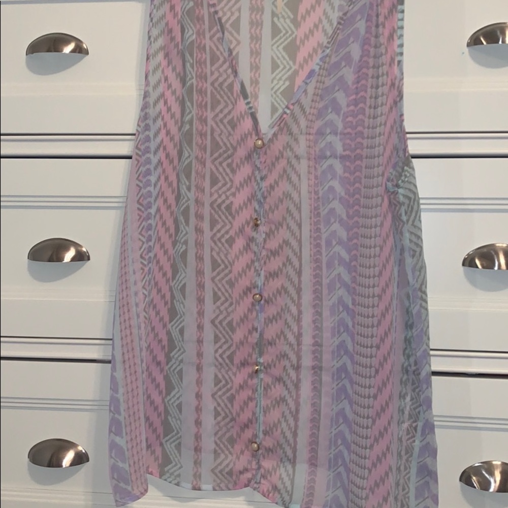 a mesh see through tank top